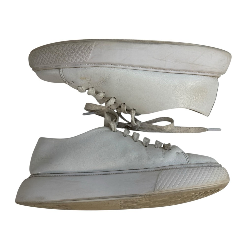 Jeffrey Campbell PLAY Size 9 Chunky Platform White Leather Sneakers Women Grunge